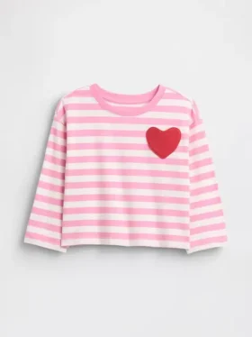 Mix & Match-T-shirt med hjärtficka för Baby & Småbarn