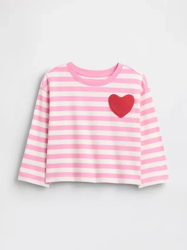 Mix & Match-T-shirt med hjärtficka för Baby & Småbarn