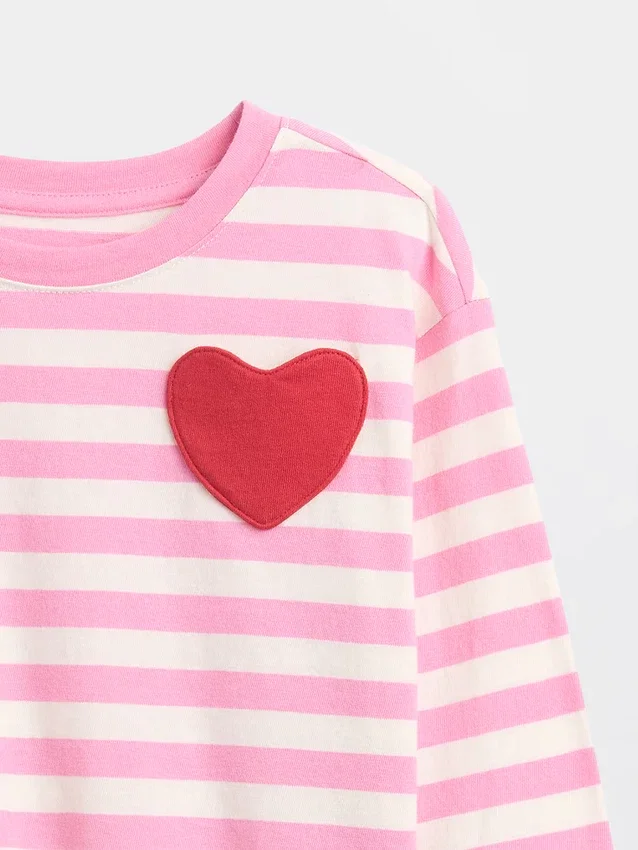 Mix & Match-T-shirt med hjärtficka för Baby & Småbarn