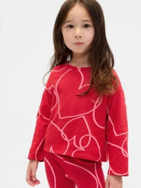Mix & Match-T-shirt med neddragna axlar för Baby & Småbarn