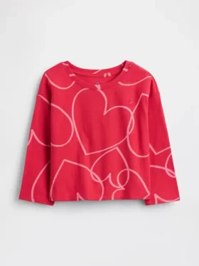 Mix & Match-T-shirt med neddragna axlar för Baby & Småbarn