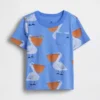 Mix & match-T-shirt med tryck och ficka för Baby & Småbarn