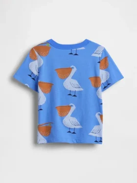 Mix & match-T-shirt med tryck och ficka för Baby & Småbarn