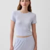 Mjuk pyjamas-T-shirt i modalribb