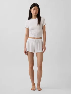 Mjuk pyjamas-T-shirt i modalribb