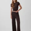 Mjuk pyjamas-T-shirt i modalribb