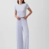 Mjuk pyjamas-T-shirt i modalribb