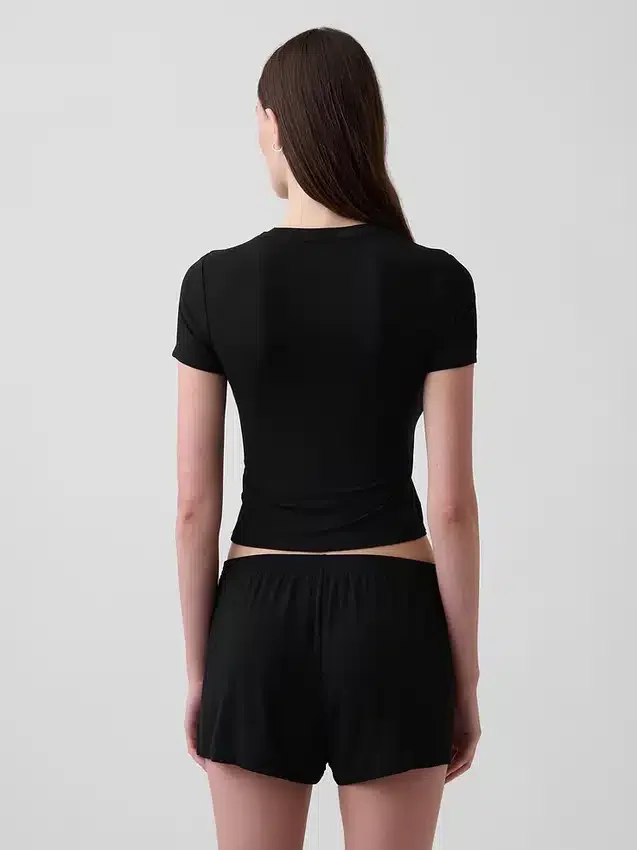 Mjuk pyjamas-T-shirt i modalribb