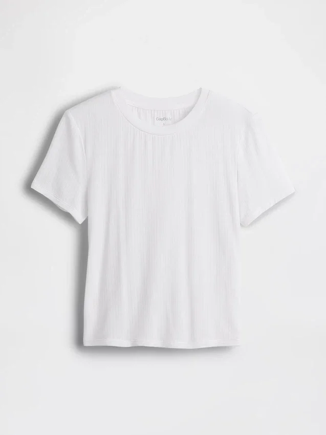 Mjuk pyjamas-T-shirt i modalribb