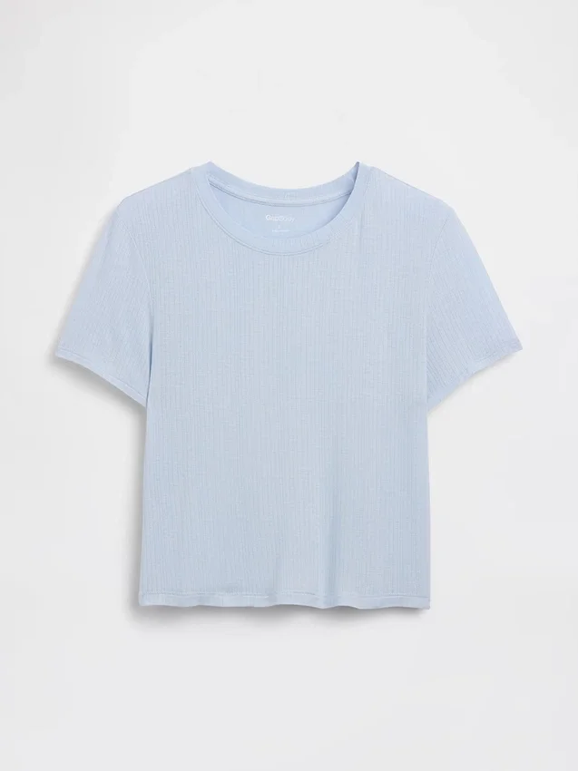 Mjuk pyjamas-T-shirt i modalribb