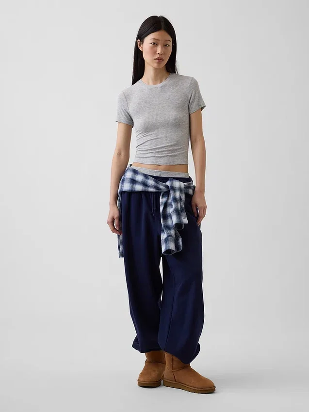 Mjuk pyjamas-T-shirt i modalribb