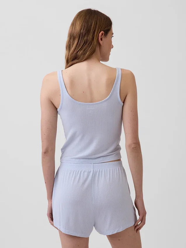 Mjuk pyjamaslinne i modal med ribbstickning