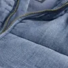Mjuk, quiltad pufferjacka i denim med mykt foder för barn