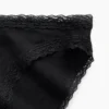 Mjukaste bikinitrosa i ekologisk stretchbomull med spetskant