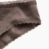 Mjukaste ekologiska stretchbomulls-hipster med spetskant