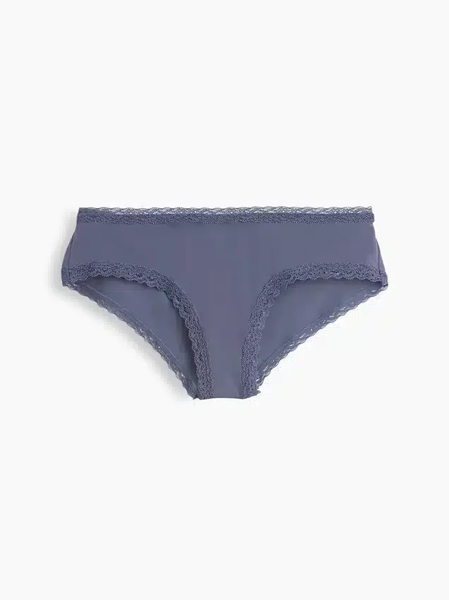 Mjukaste ekologiska stretchbomulls-hipster med spetskant