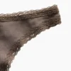 Mjukaste ekologiska stretchbomullstringa med spetskant