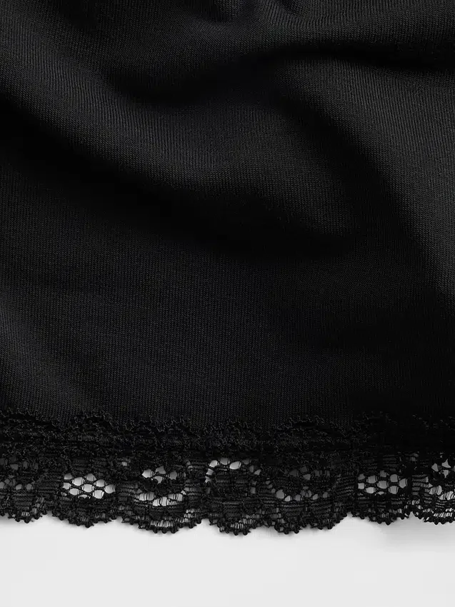 Mjukaste pyjamas-Shorts i modal med spetskant