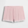 Mjukaste pyjamas-Shorts i modal med spetskant