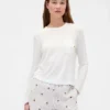 Mjukaste pyjamas-T-shirt i modal med ficka