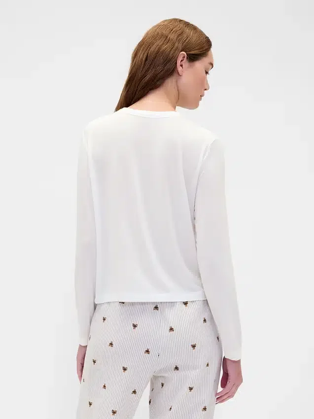 Mjukaste pyjamas-T-shirt i modal med ficka