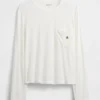 Mjukaste pyjamas-T-shirt i modal med ficka