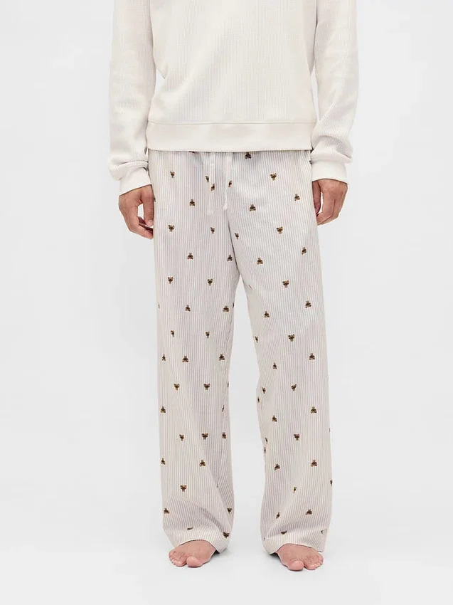 Mjukaste pyjamasbyxor i flanell för vuxna