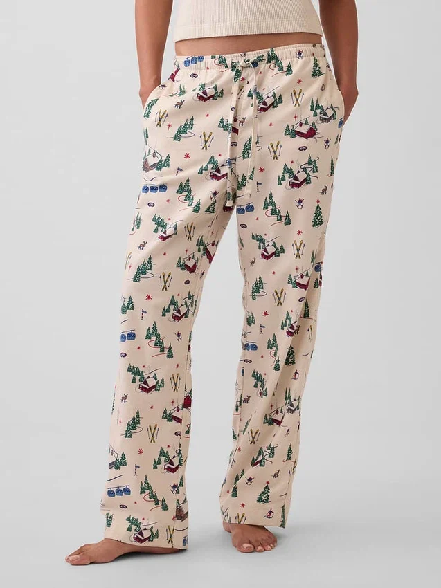Mjukaste pyjamasbyxor i flanell för vuxna