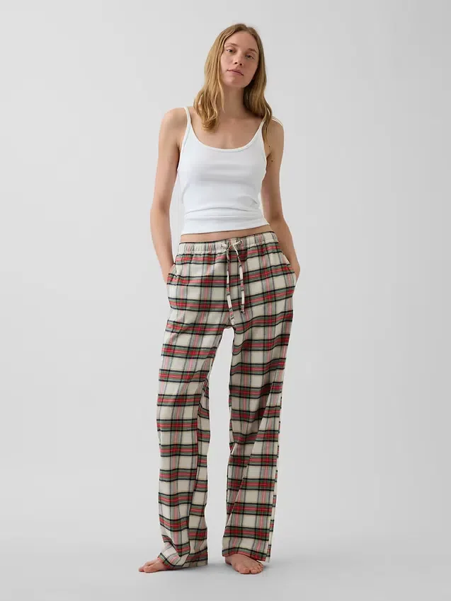 Mjukaste pyjamasbyxor i flanell för vuxna