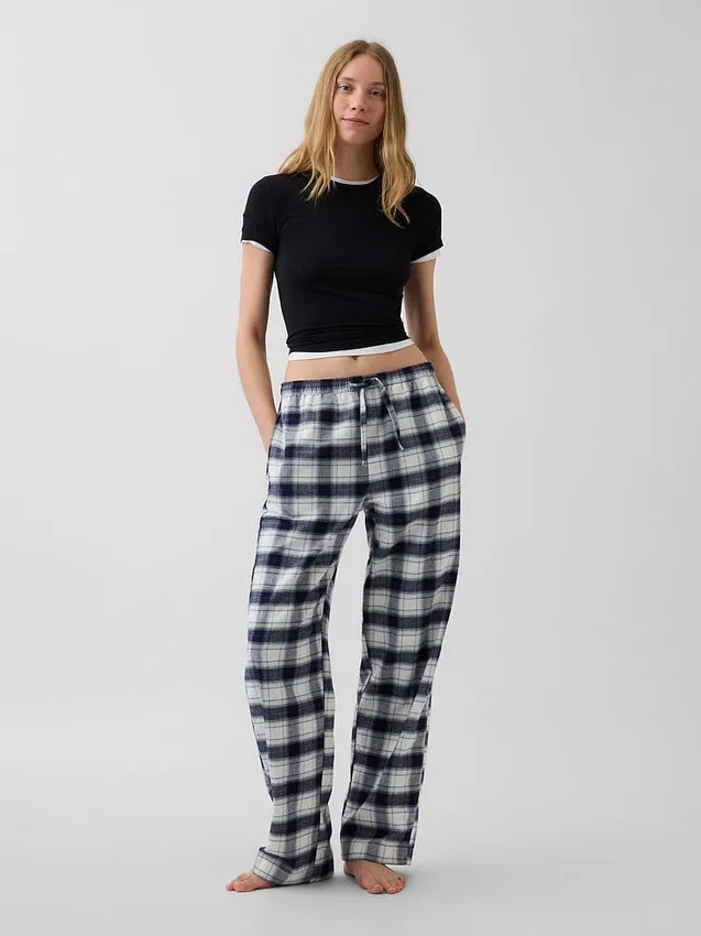 Mjukaste pyjamasbyxor i flanell för vuxna