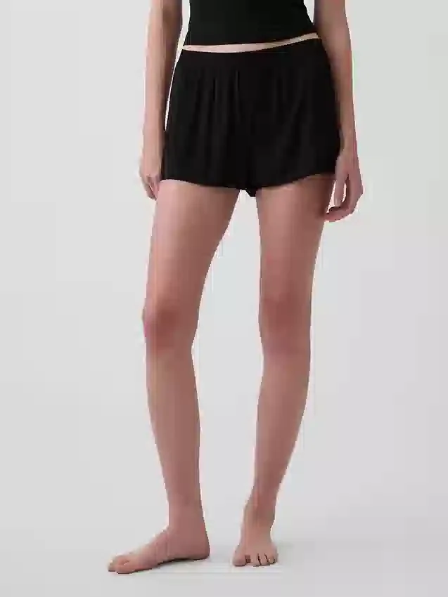 Mjukaste pyjamasshorts i modalribb