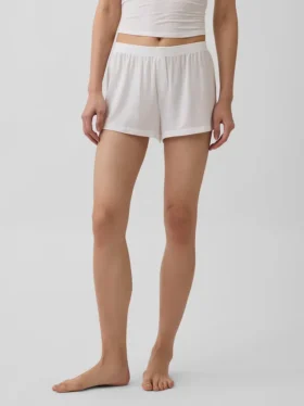 Mjukaste pyjamasshorts i modalribb