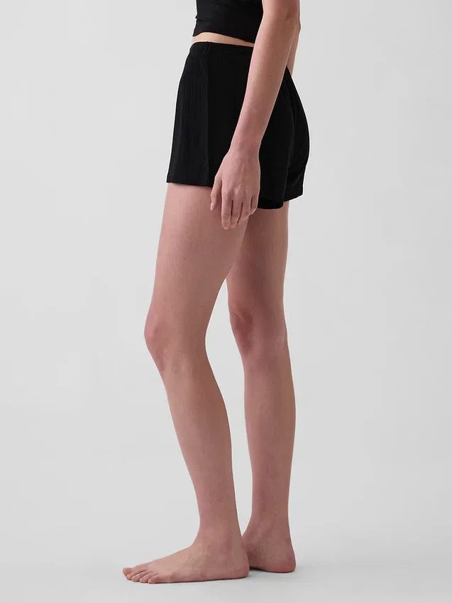 Mjukaste pyjamasshorts i modalribb