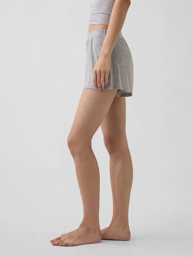 Mjukaste pyjamasshorts i modalribb