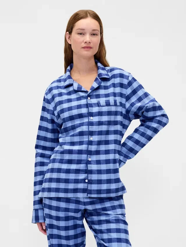 Mjukaste pyjamaströjan i flanell för vuxna