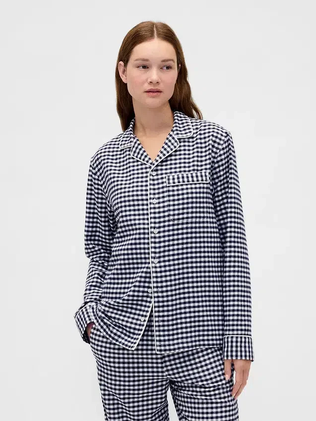 Mjukaste pyjamaströjan i flanell för vuxna
