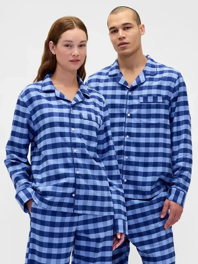 Mjukaste pyjamaströjan i flanell för vuxna