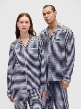 Mjukaste pyjamaströjan i flanell för vuxna