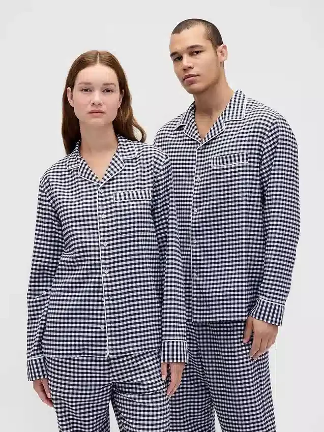 Mjukaste pyjamaströjan i flanell för vuxna