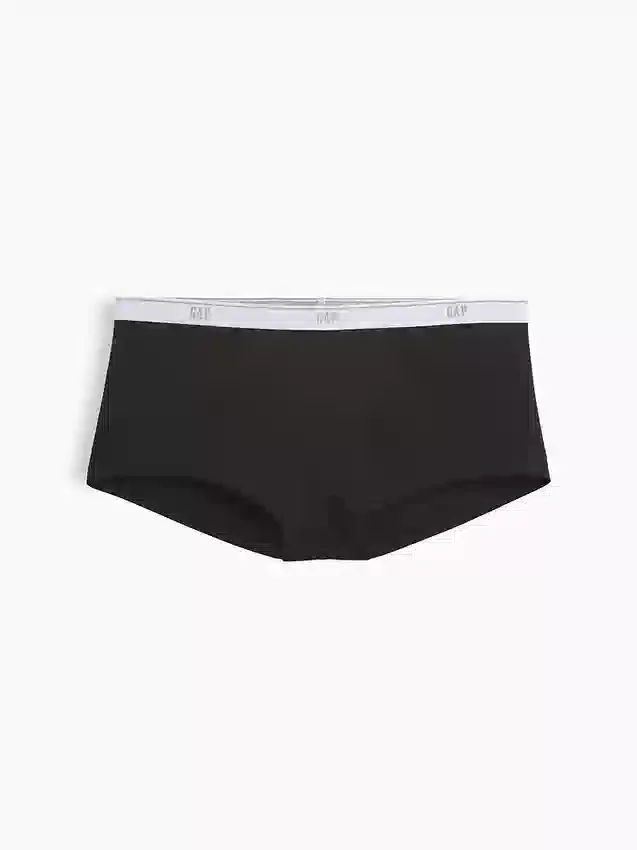 Mjukaste shorty i ekologisk stretchbomull med logotyp