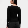 Modern, kompakt ribbad kort T-shirt
