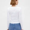 Modern, kompakt ribbad kort T-shirt
