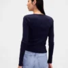 Modern, kompakt ribbad kort T-shirt