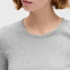 Modern, kompakt ribbad kort T-shirt