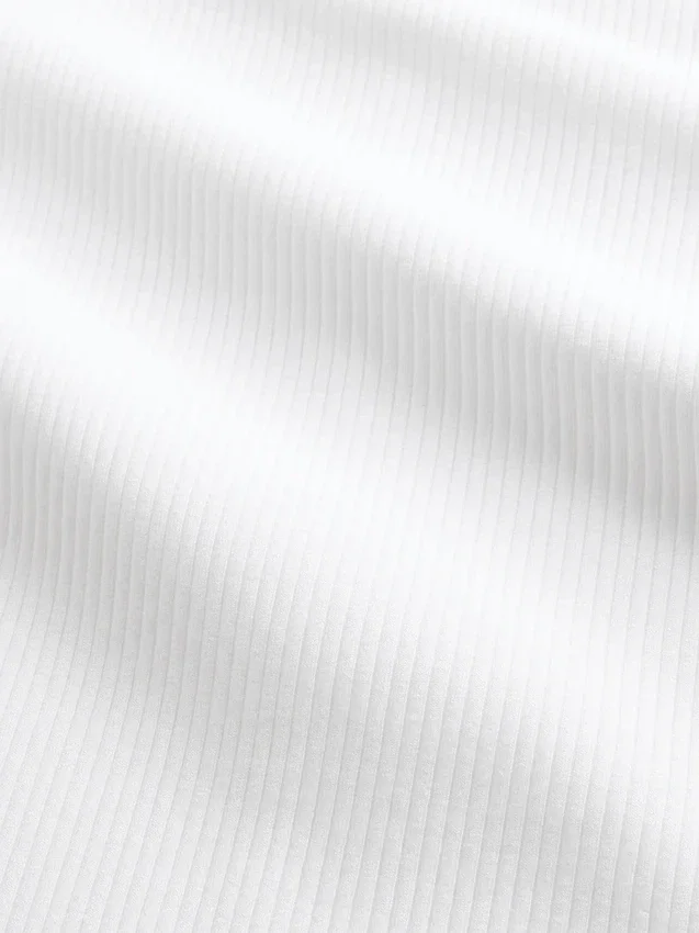 Modern, kompakt ribbad kort T-shirt