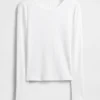 Modern, kompakt ribbad kort T-shirt