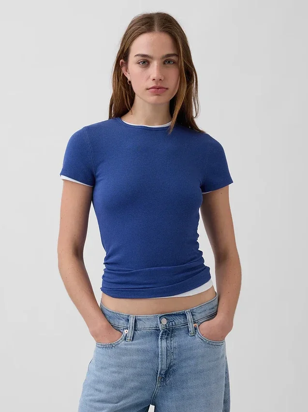 Modern ribbad T-shirt