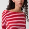 Modern T-shirt med båthals