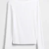 Modern T-shirt med båthals