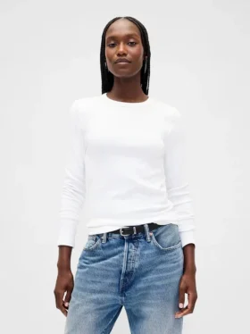 Modern T-shirt med rund hals